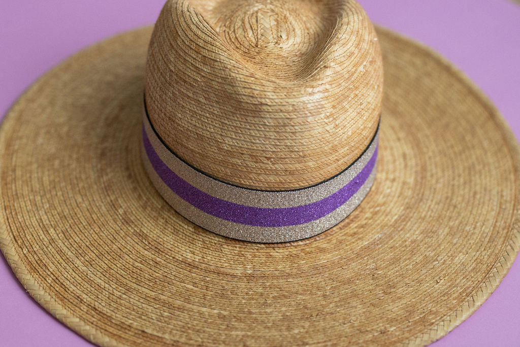 1.5” Purple & Gold 3-Stripe Hat Band