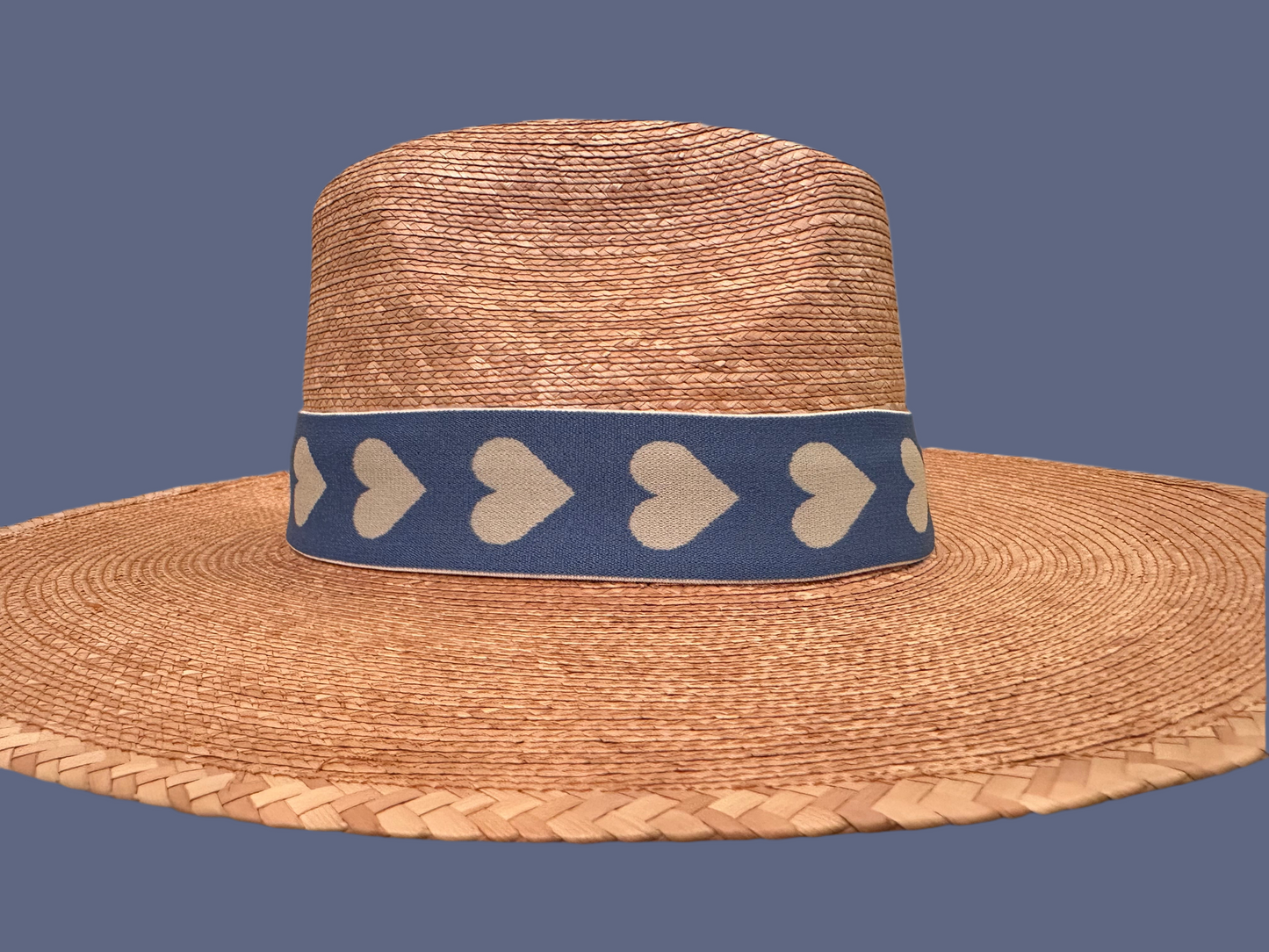 1.5” Reversible Blue/White Heart Band