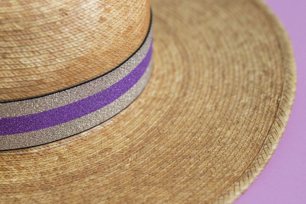 1.5” Purple & Gold 3-Stripe Hat Band