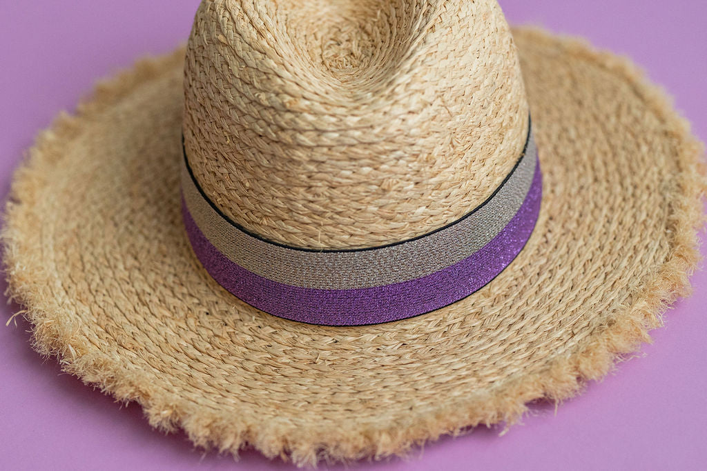 1.5” Purple & Gold 2-Stripe Hat Band