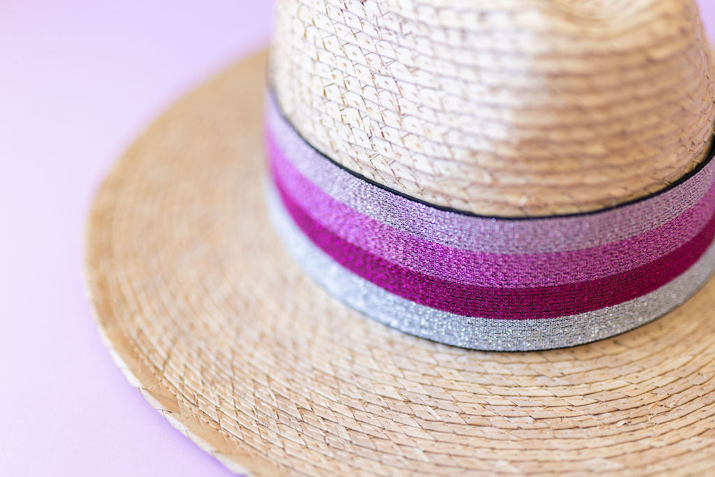 2” Pink Ombré Shimmer Hat Band