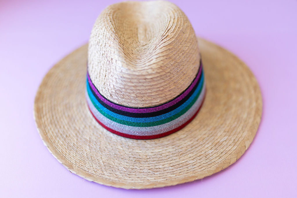 2” Jewel Tone Striped Hat Band