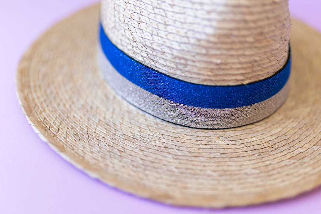 1.5” Blue & Gold 2-Stripe Hat Band