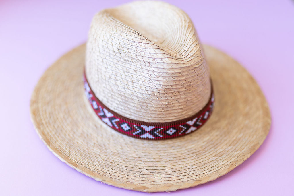 1” Brown and Red Aztec Band