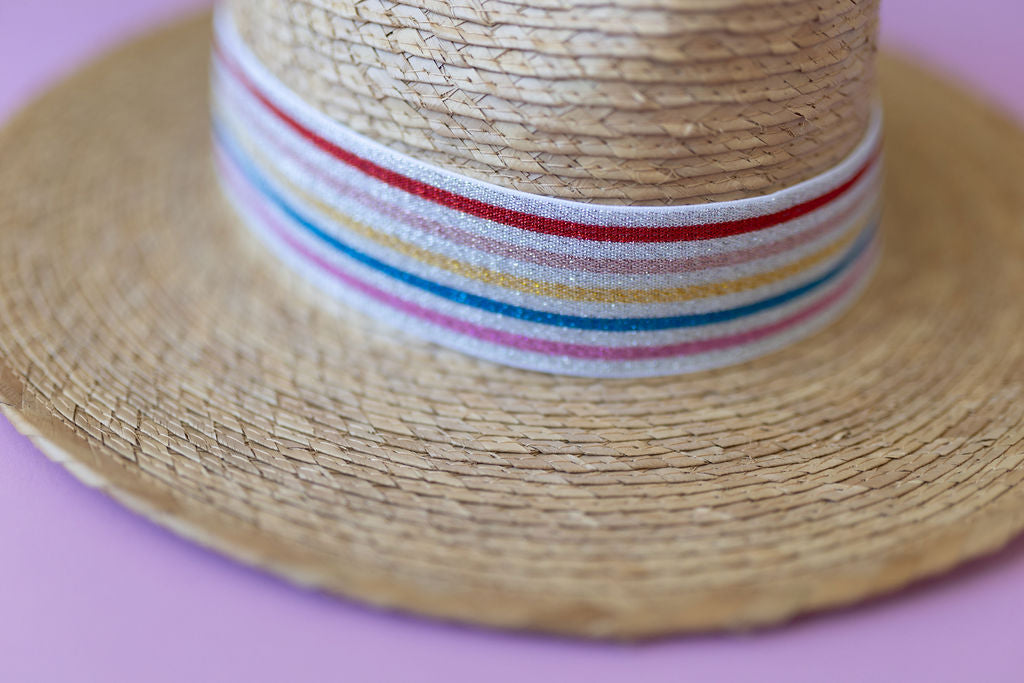 1.5” Silver MultiStripe Hat Band