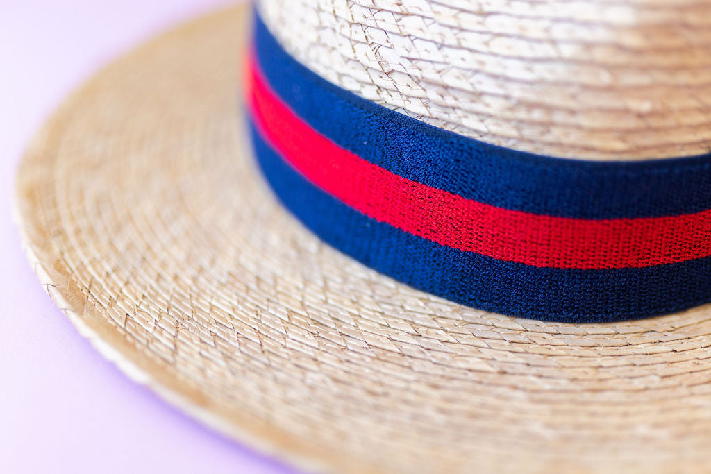 1.5” Navy and Red 3 stripe Band
