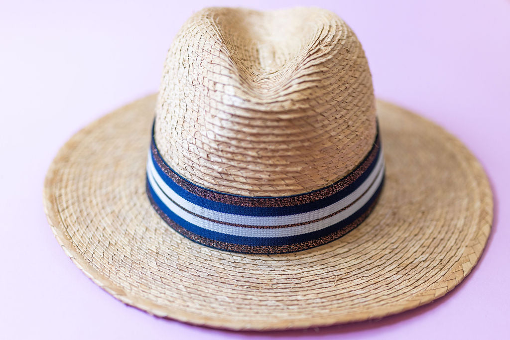 1.5” Navy & Copper Stripes Hat Band