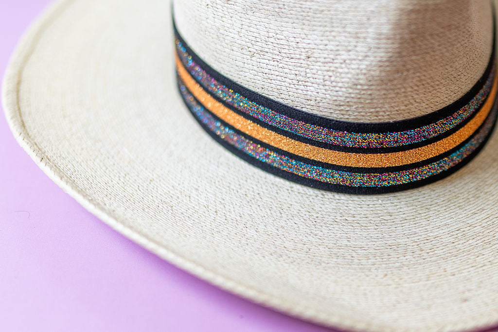 1.5” Black & Copper Striped Hat Band