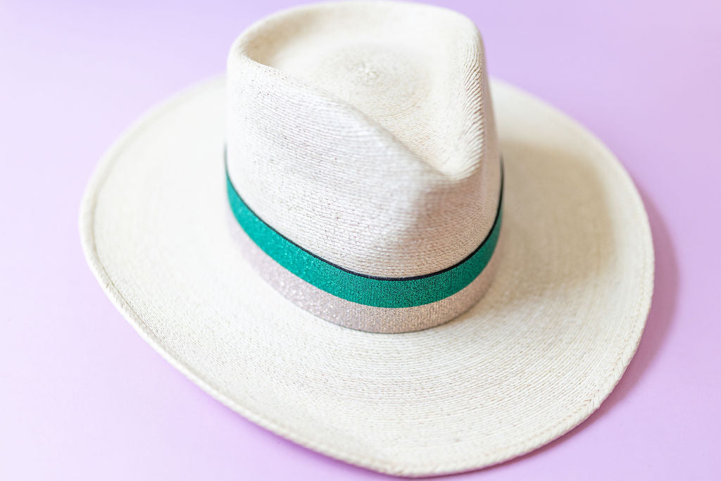 1.5” Green & Gold 2-Stripe Hat Band