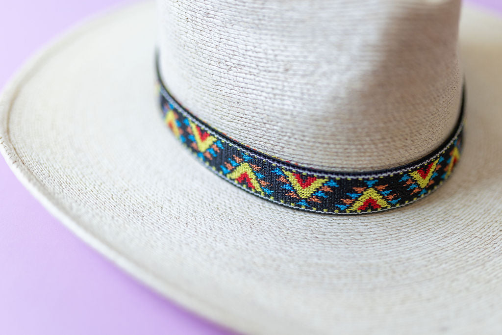 1” Black w/ Yellow & Red Aztec