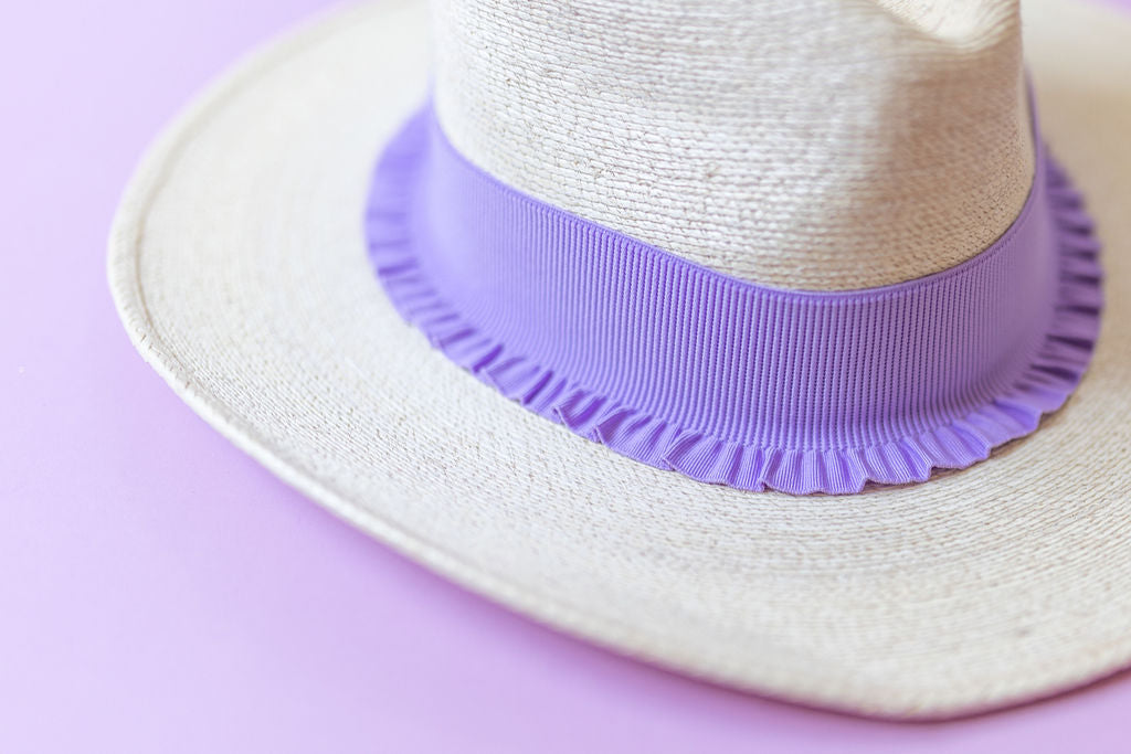 2” Lavender Ruffle Hat Band