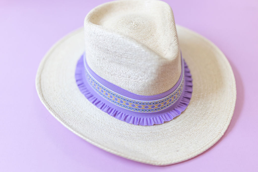 2” Lavender Ruffle Hat Band