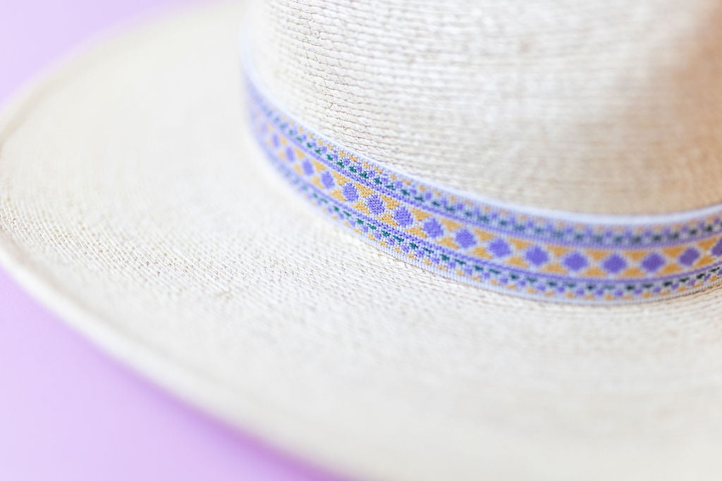 1” Purple & Gold Aztec Hat Band