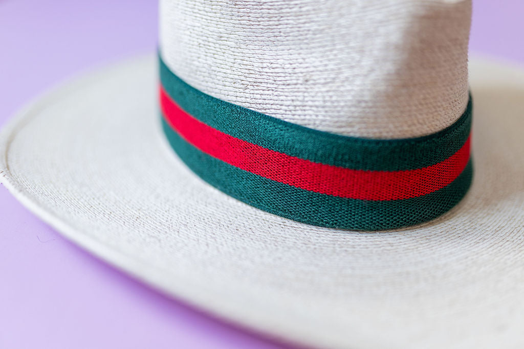 1.5” Green and Red 3-Stripe Band