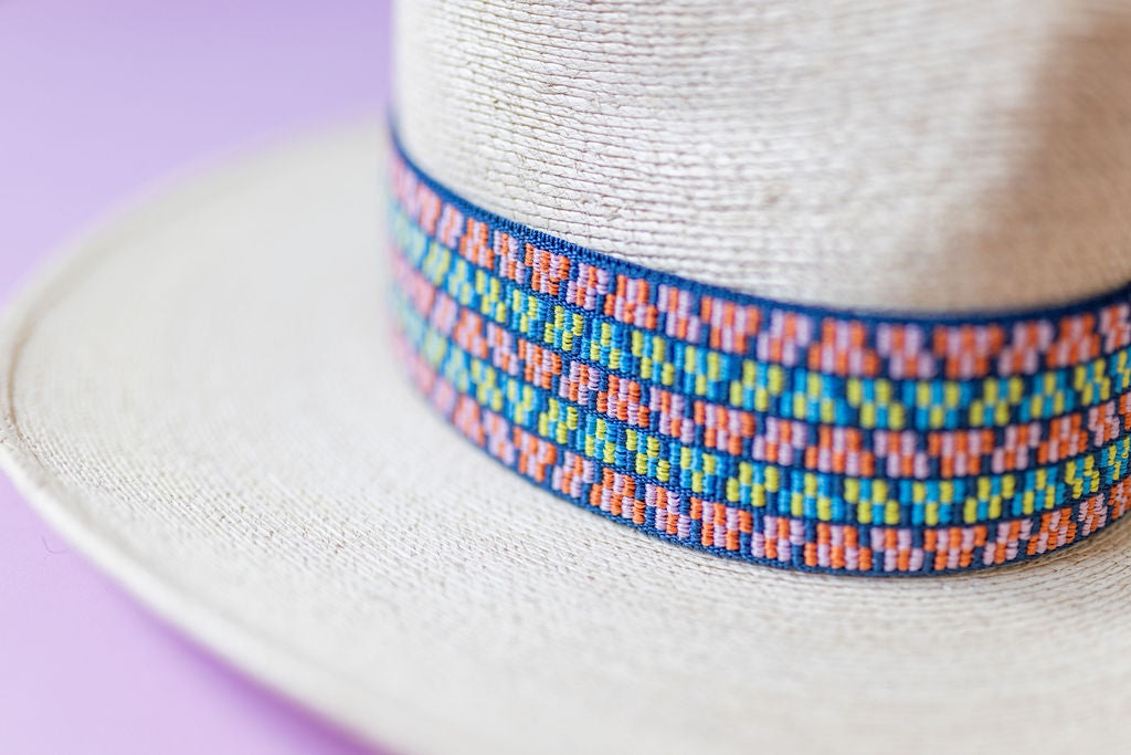 2” Pastel Checkerboard Hat Band