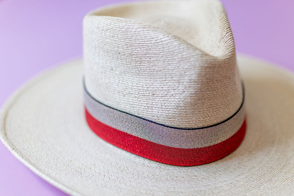 1.5” Red & Gold 2-Stripe Hat Band