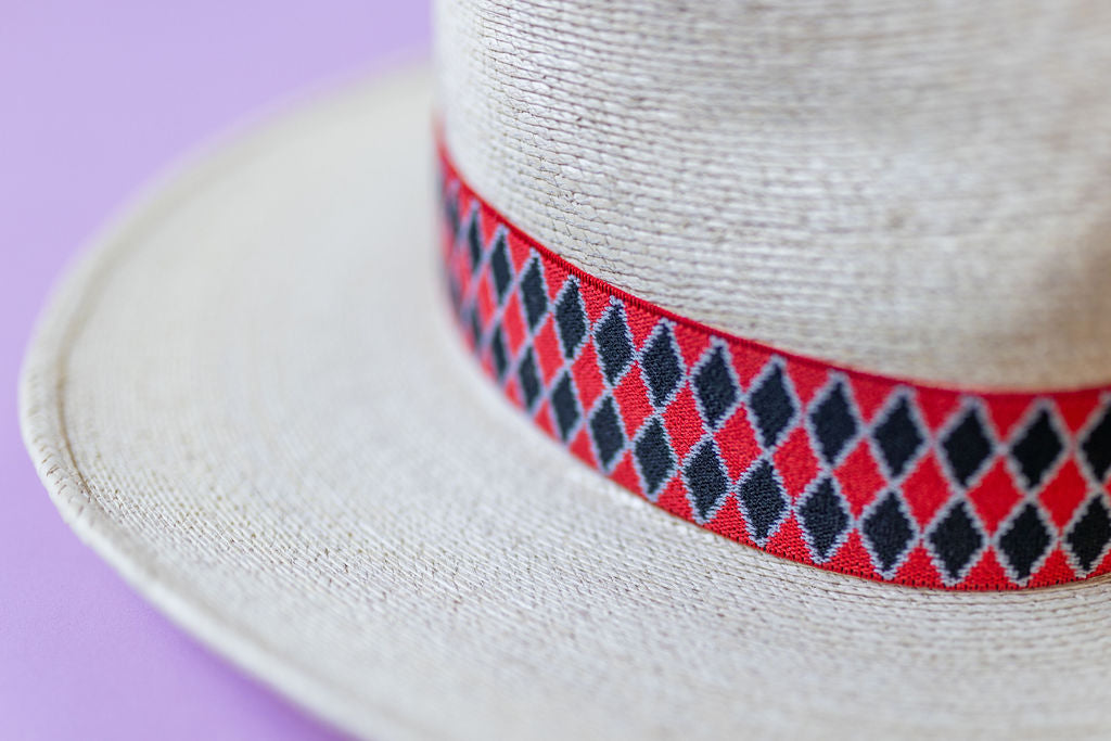 1.5” Black and Red Diamond Band