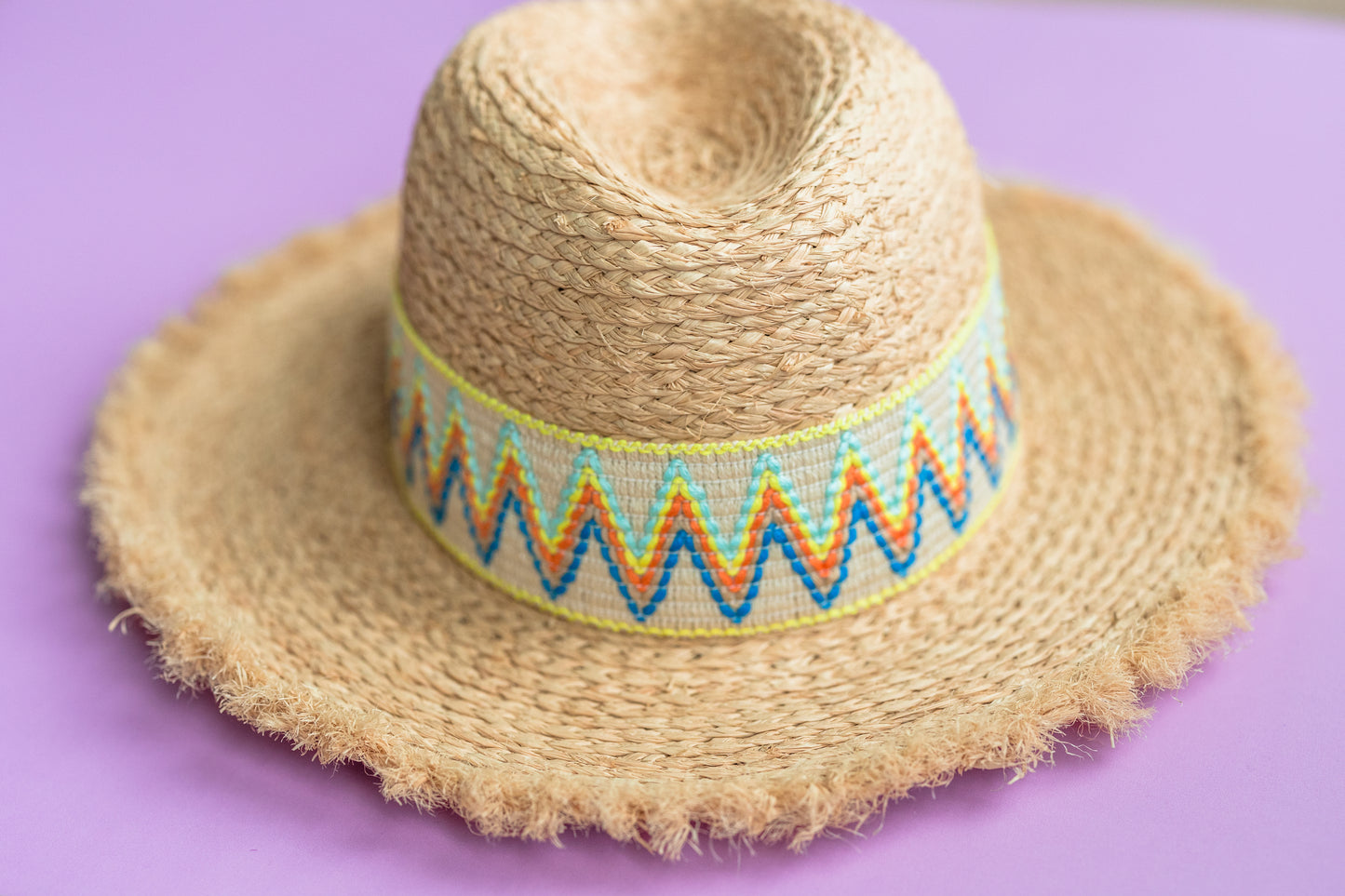 2” Aqua ZigZag Hat Band