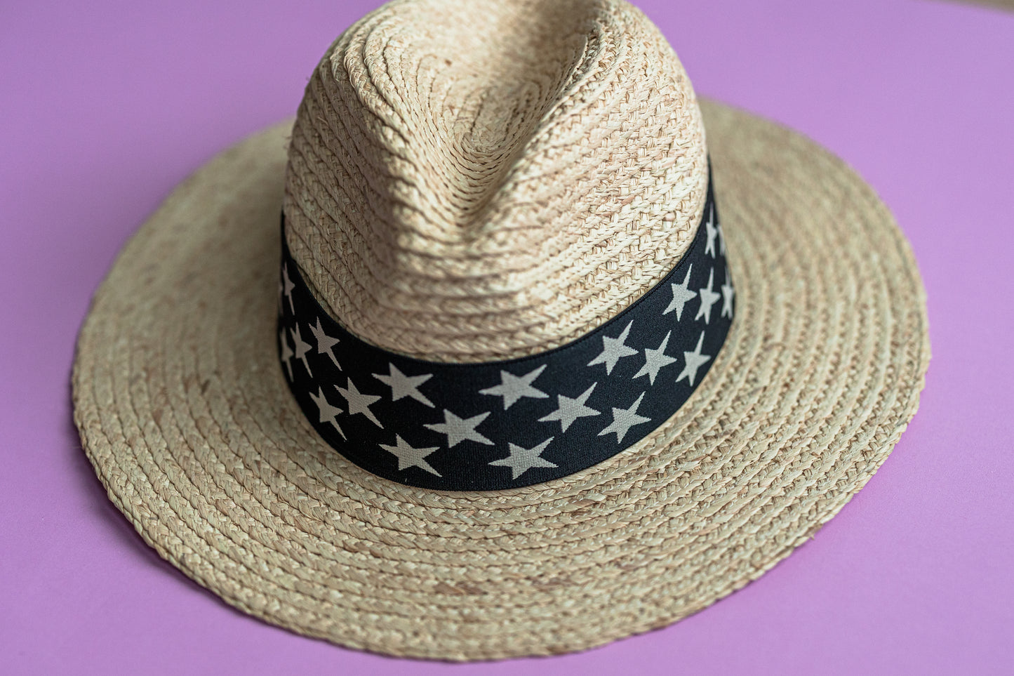 2” Reversible Black and Tan Stars Hat Band