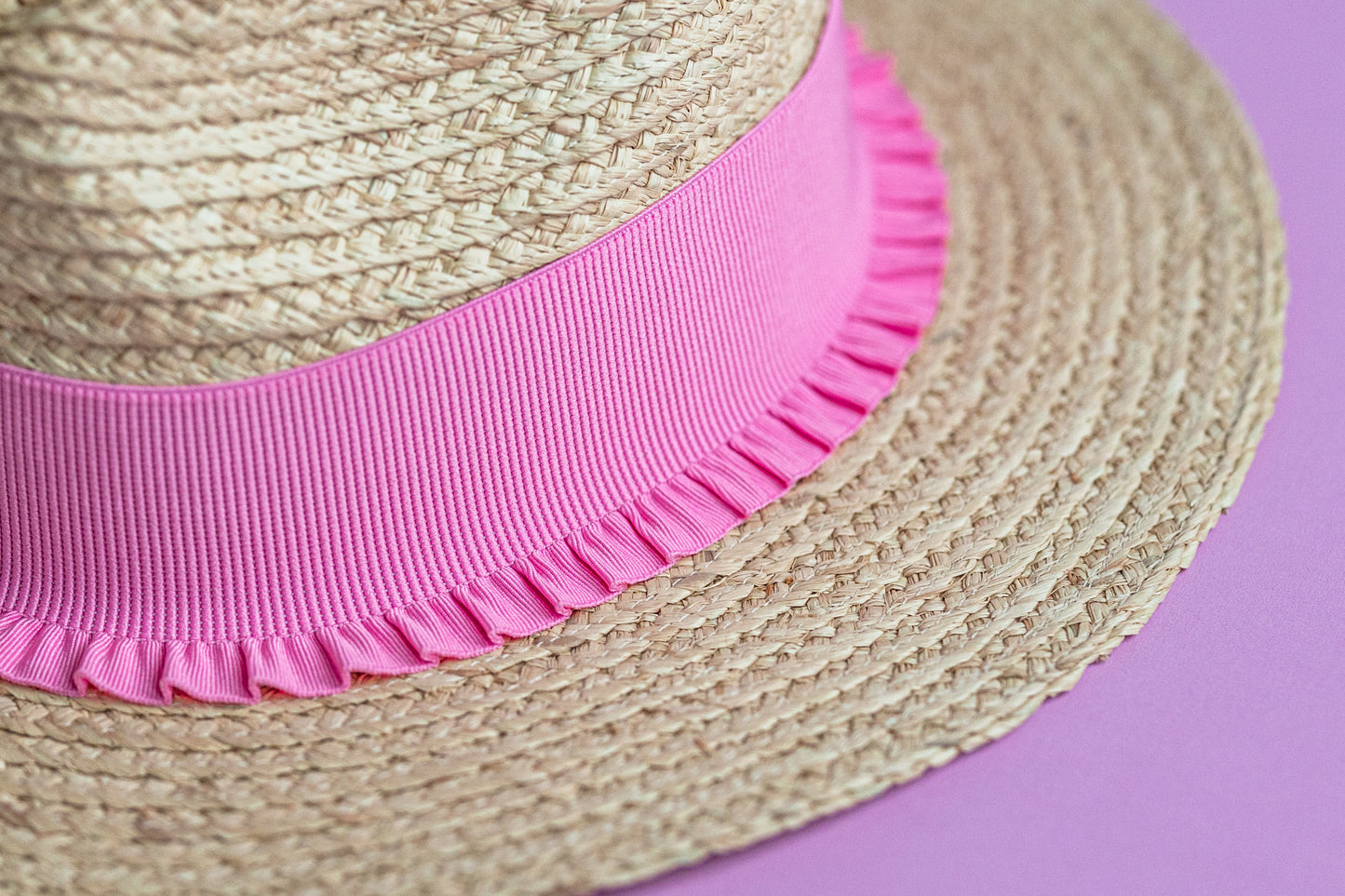 2” Bubblegum Pink Ruffle Hat Band
