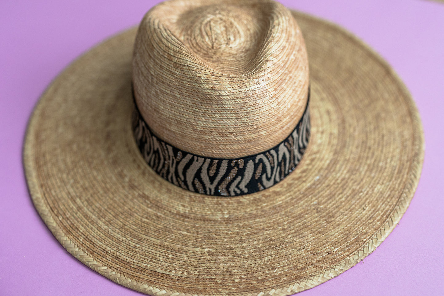 1.5” Sparkle Tiger Stripe Hat Band