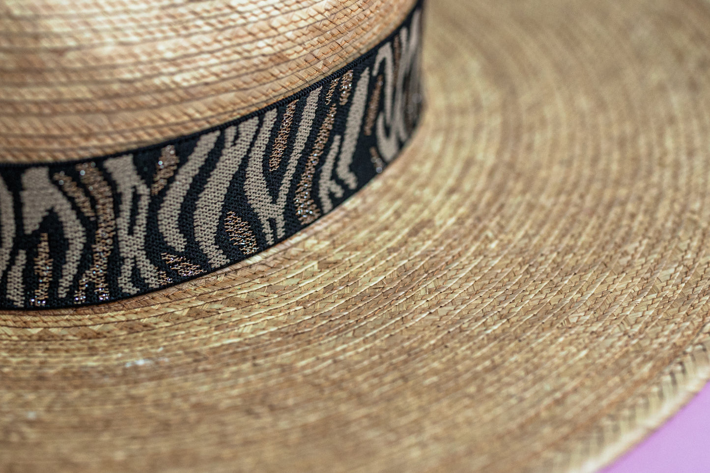 1.5” Sparkle Tiger Stripe Hat Band