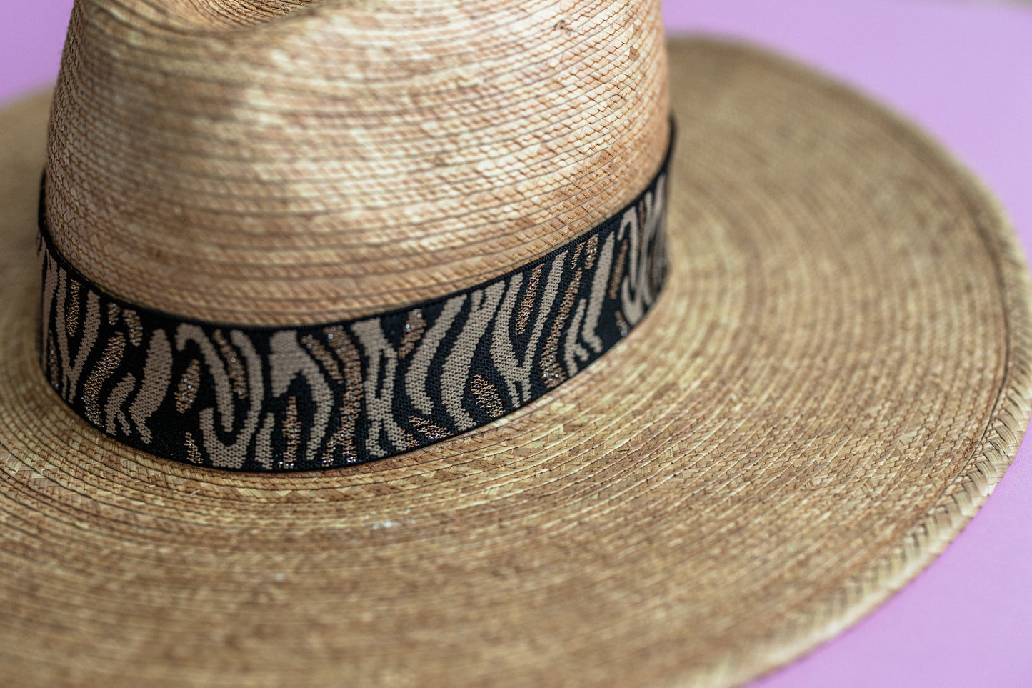 1.5” Sparkle Tiger Stripe Hat Band