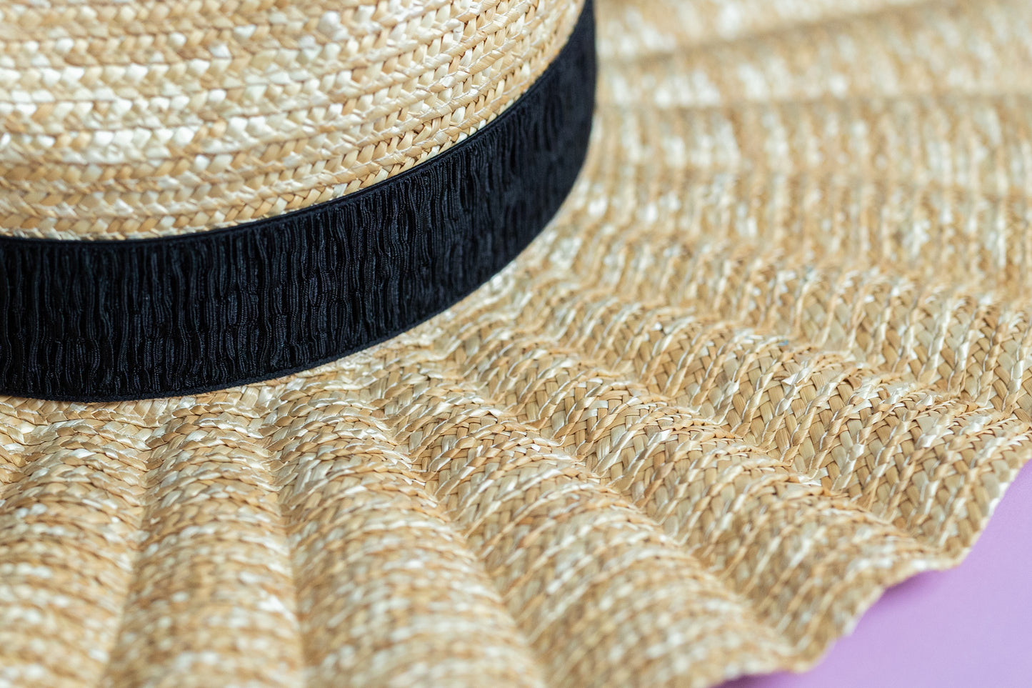 1.5” Black Ruched Hat Band
