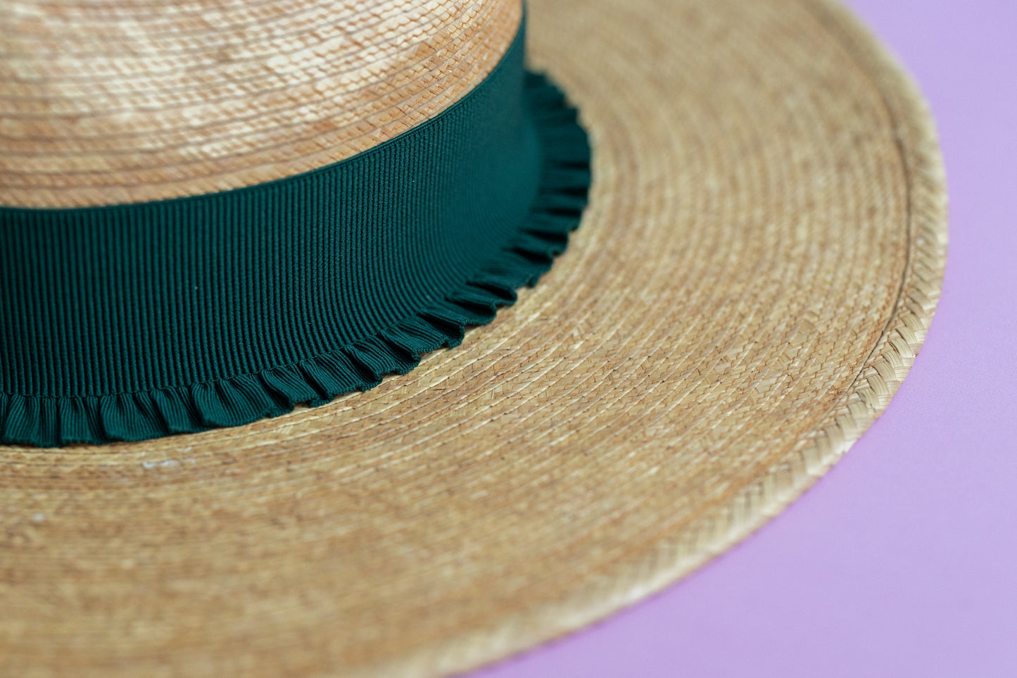 2” Forest Green Ruffle Hat Band