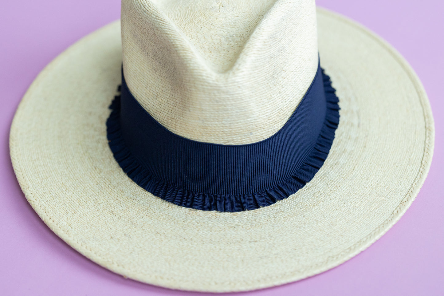 2” Navy Ruffle Hat Band