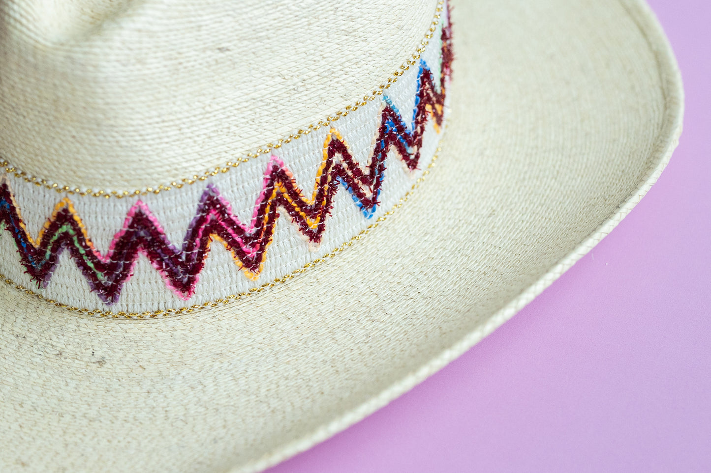 2” Maroon ZigZag Hat Band