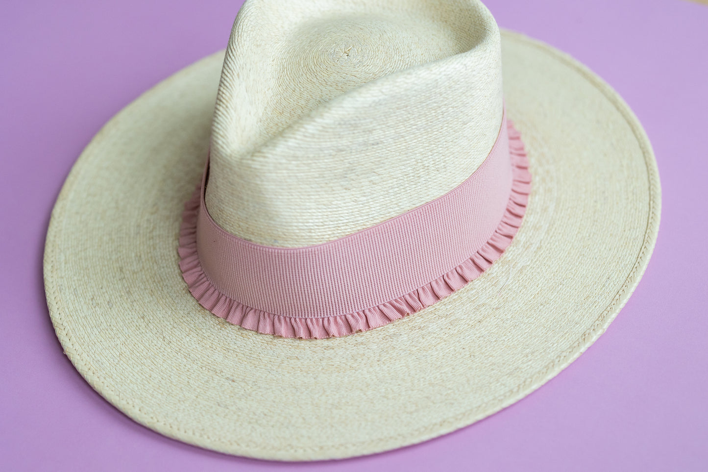 2” Light Pink Ruffle Hat Band