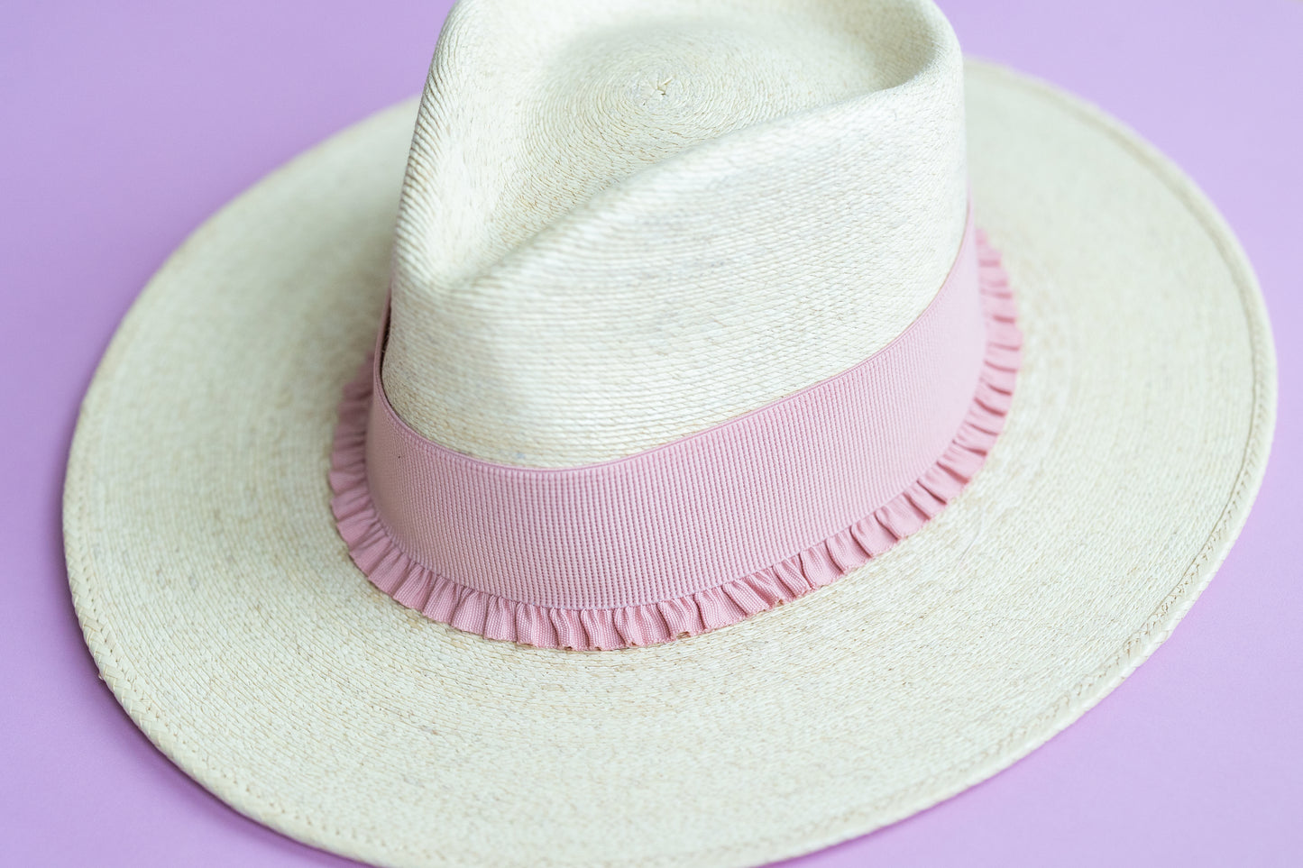 2” Light Pink Ruffle Hat Band