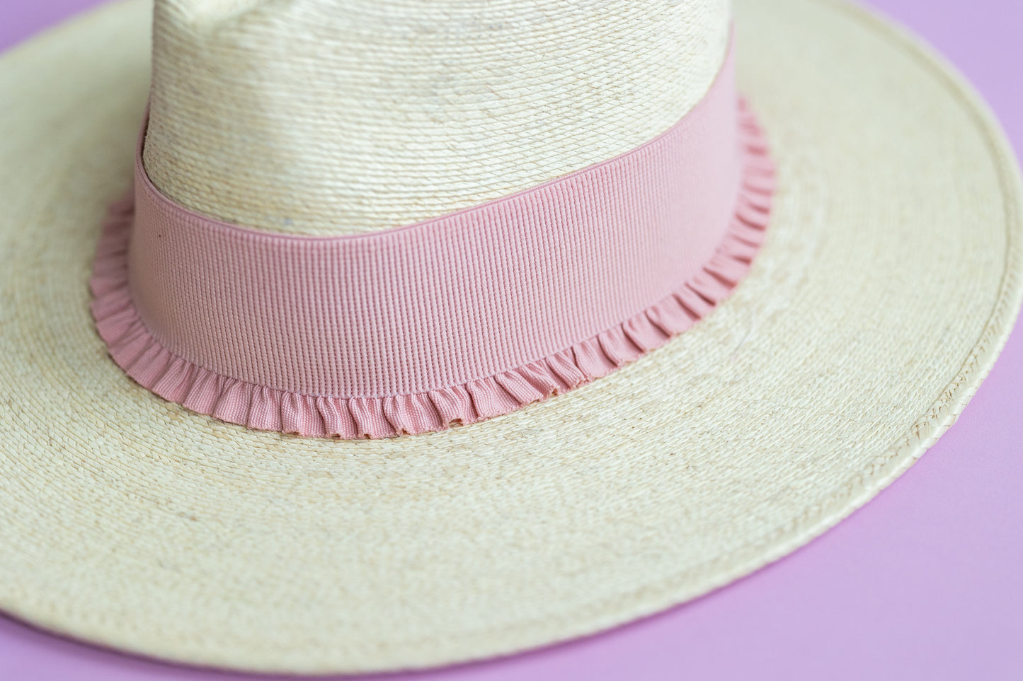 2” Light Pink Ruffle Hat Band