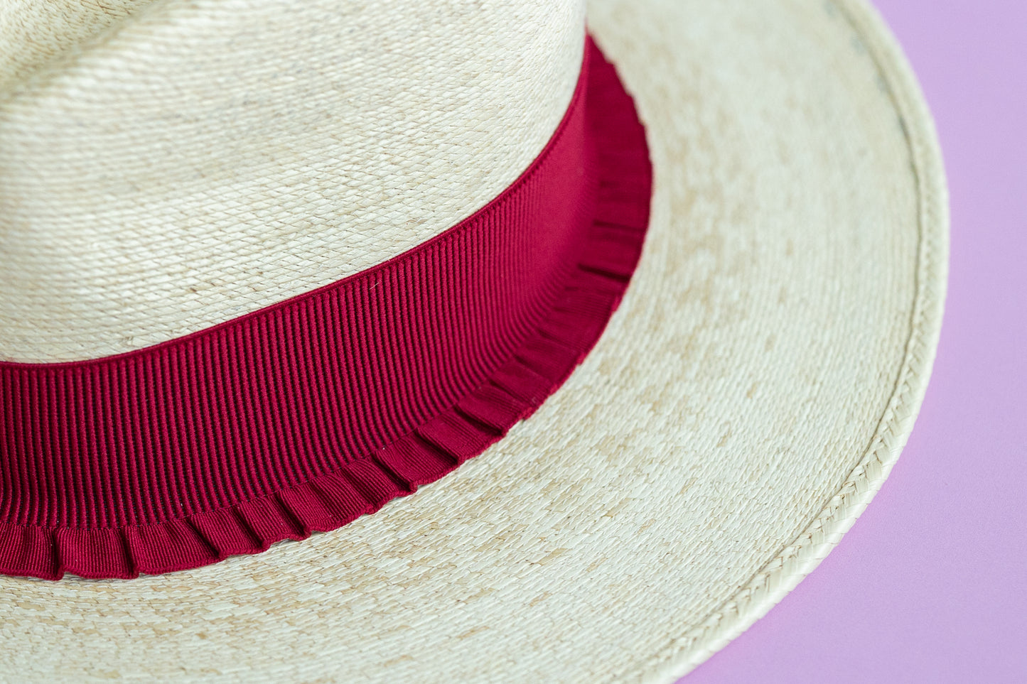 2” Maroon Ruffle Hat Band