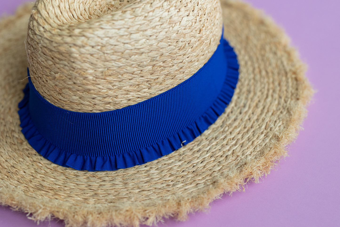 2” Royal Blue Ruffle Hat Band