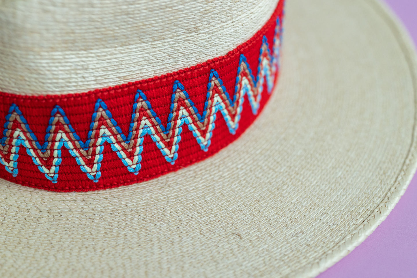 2” Red ZigZag Hat Band