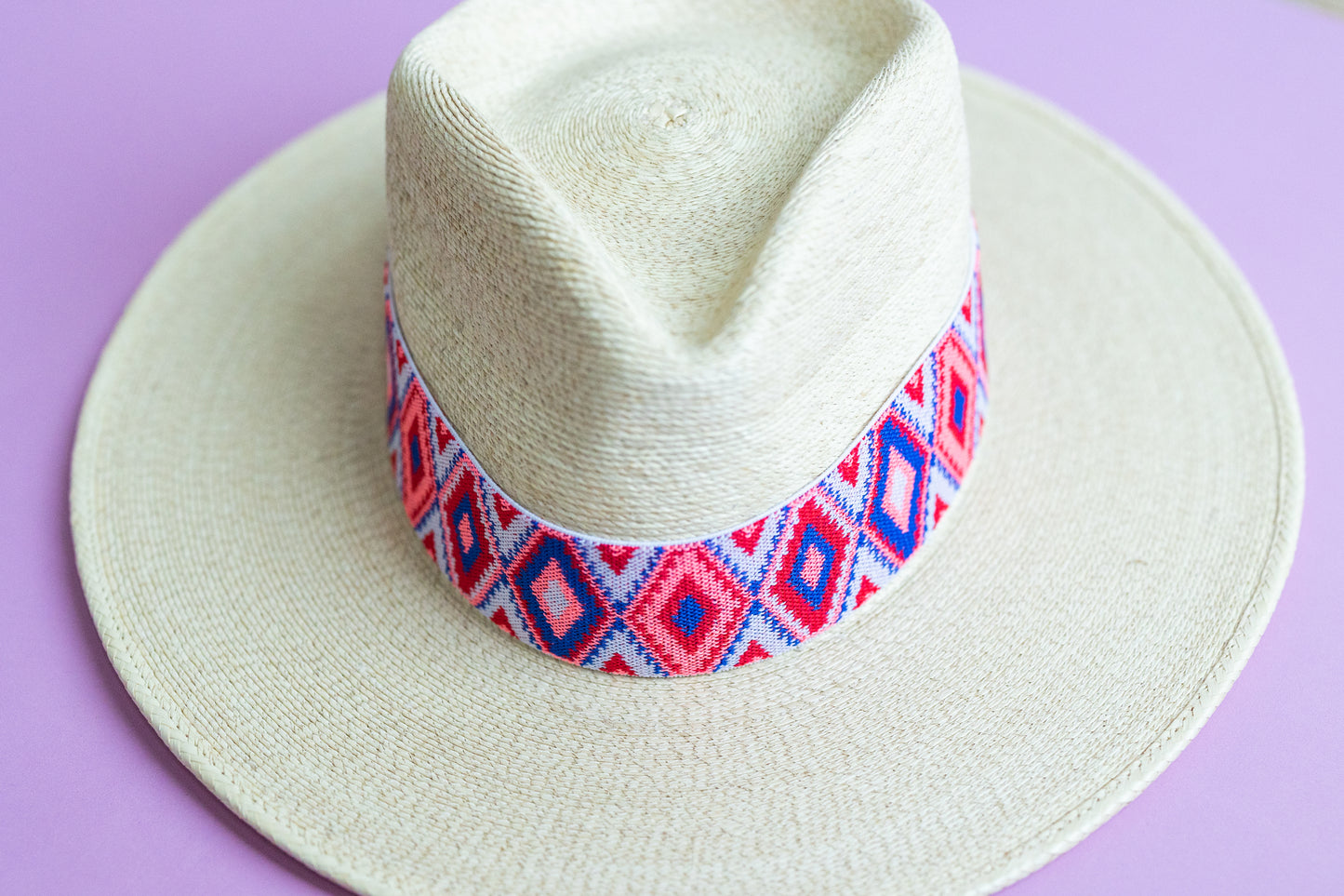 2” Pink Aztec Hat Band
