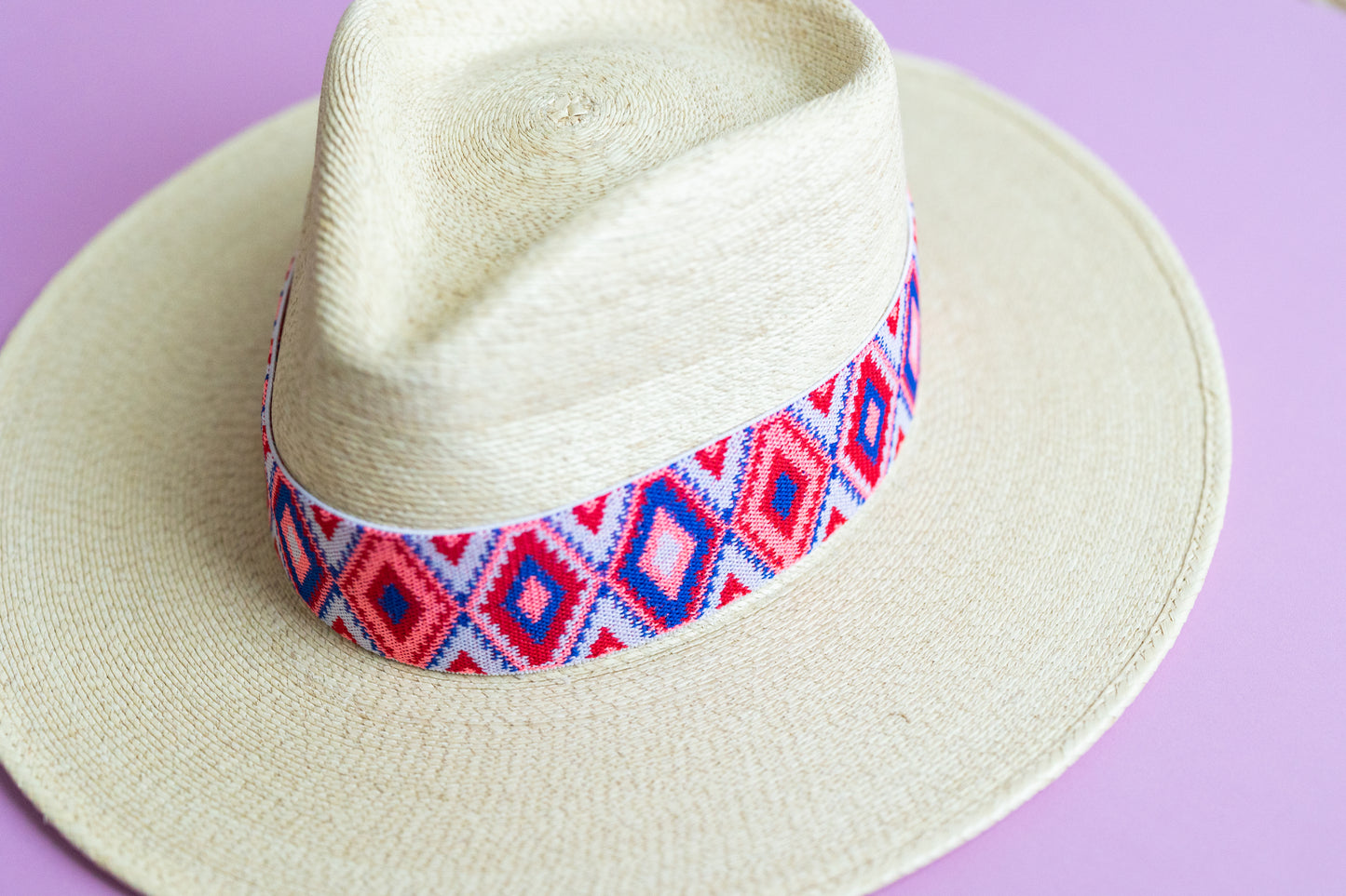 2” Pink Aztec Hat Band