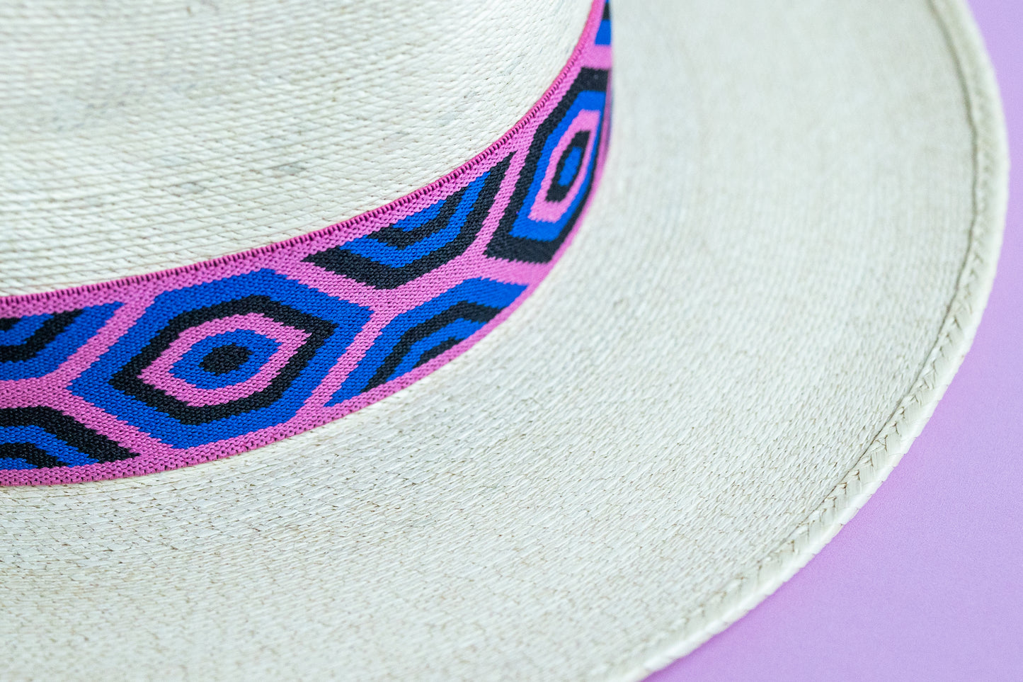 2” Pink Hexagon Hat Band