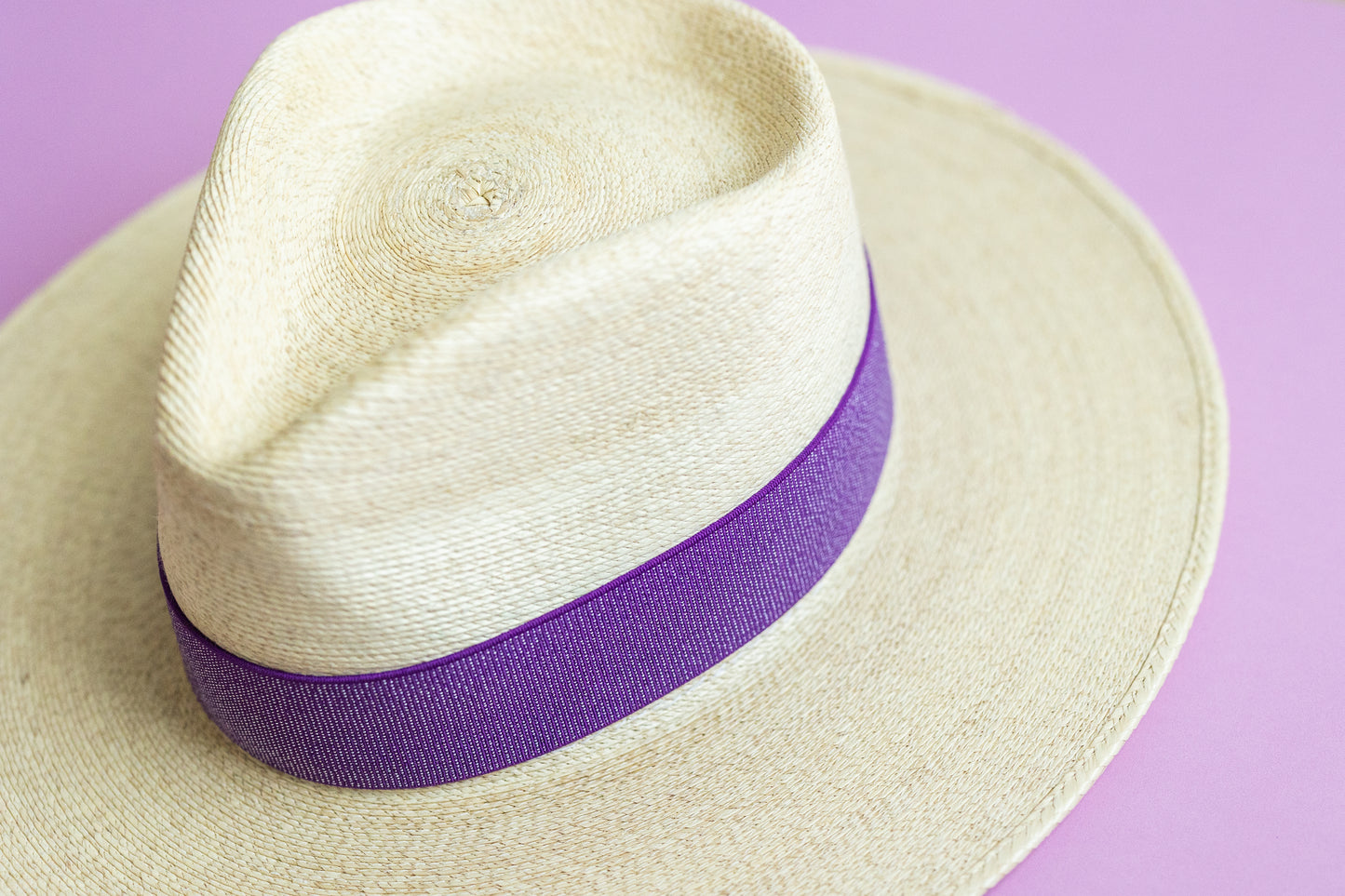 1.5” Purple Dotted Shimmer Hat Band