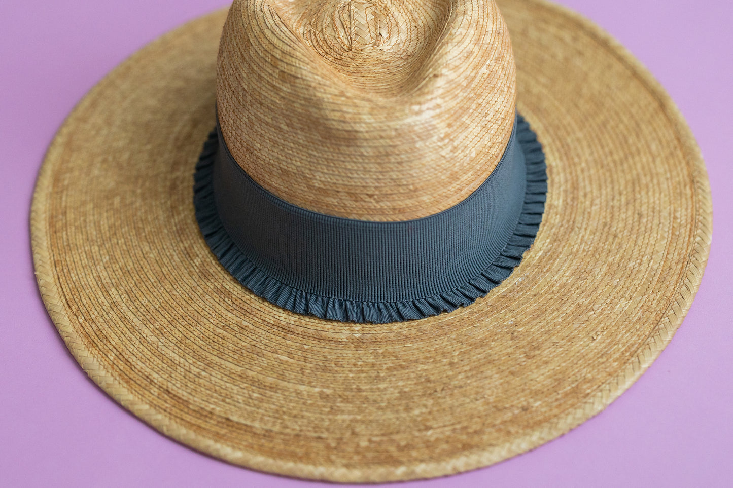 Gray Ruffle Hat Band