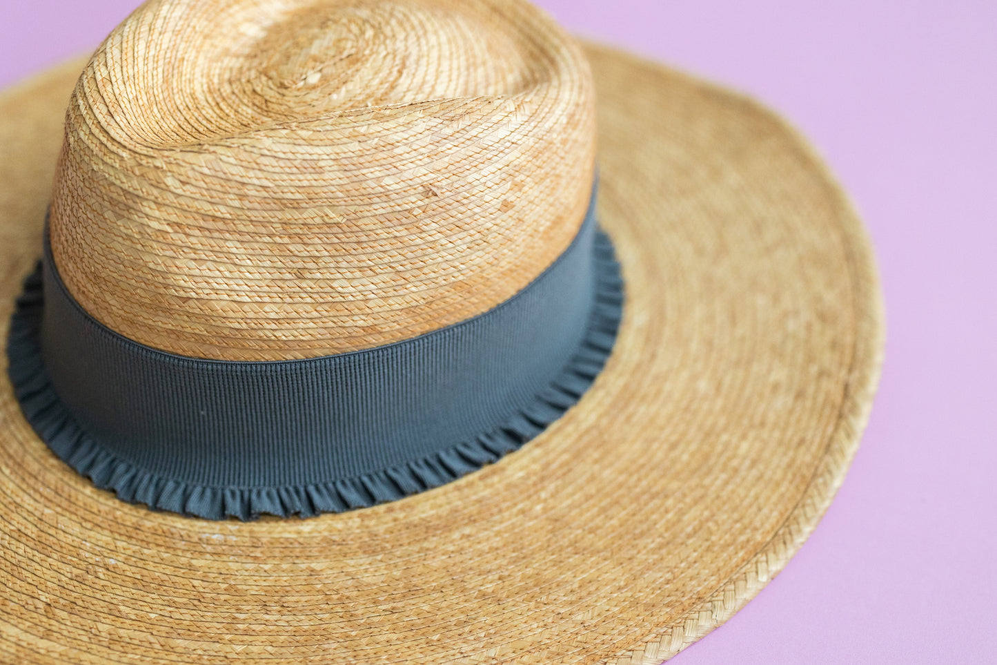 Gray Ruffle Hat Band