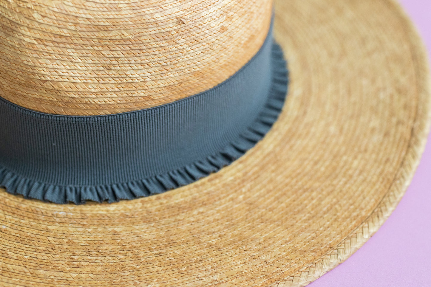 Gray Ruffle Hat Band