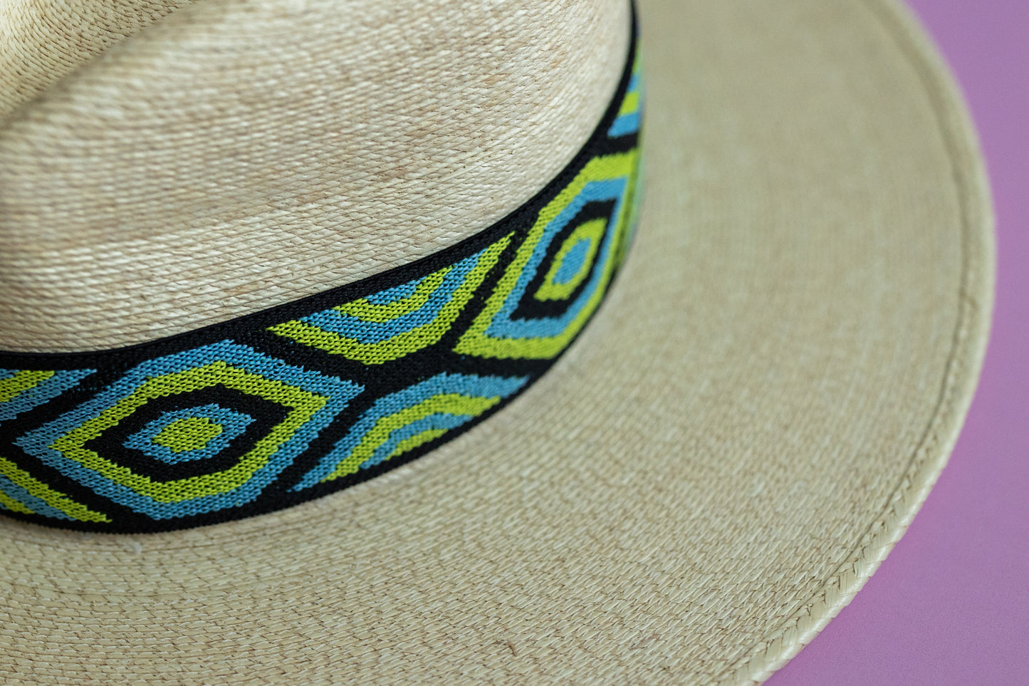 2” Lime Hexagon Hat Band
