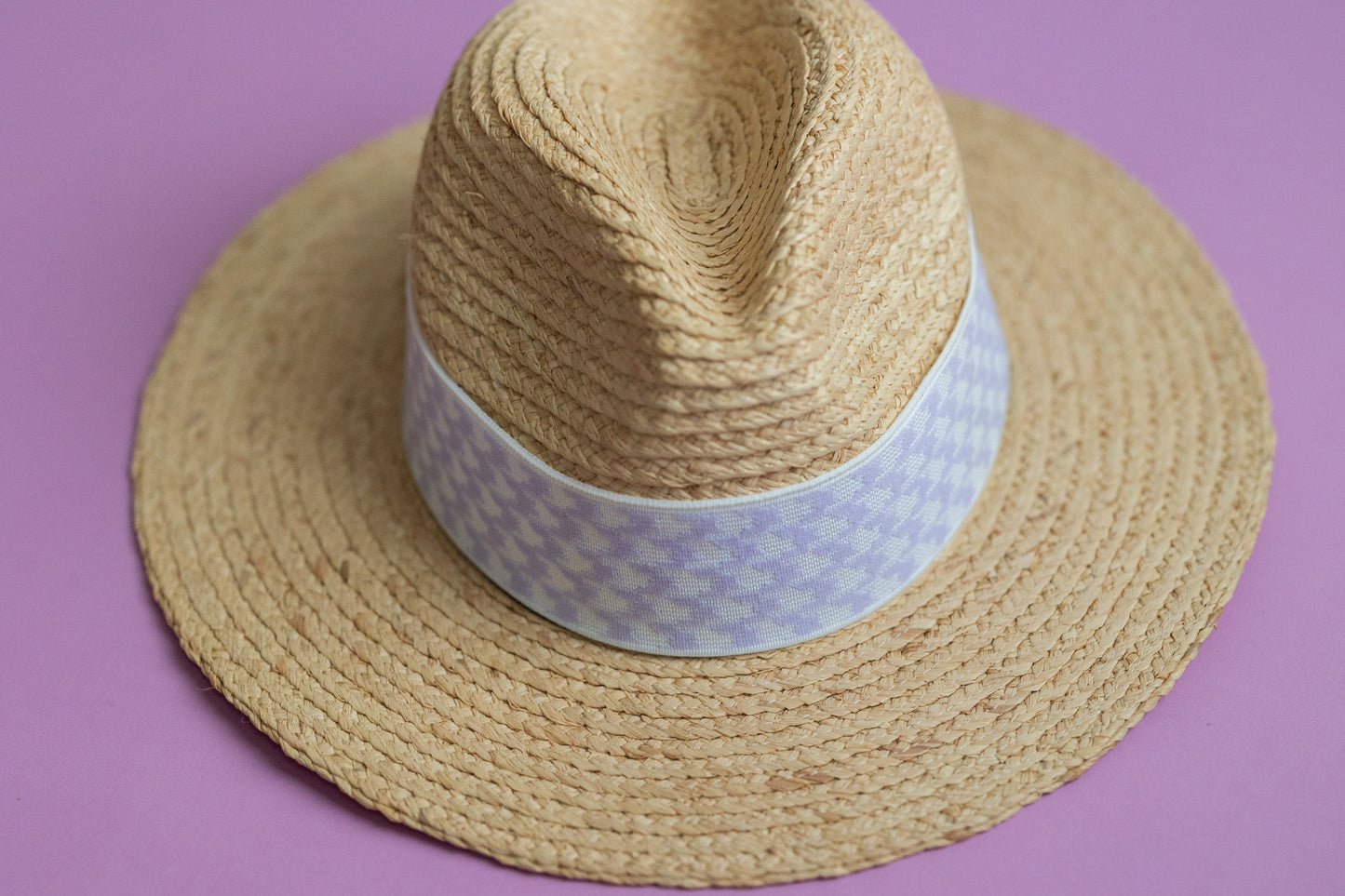 2” Lavender Houndstooth Hat Band