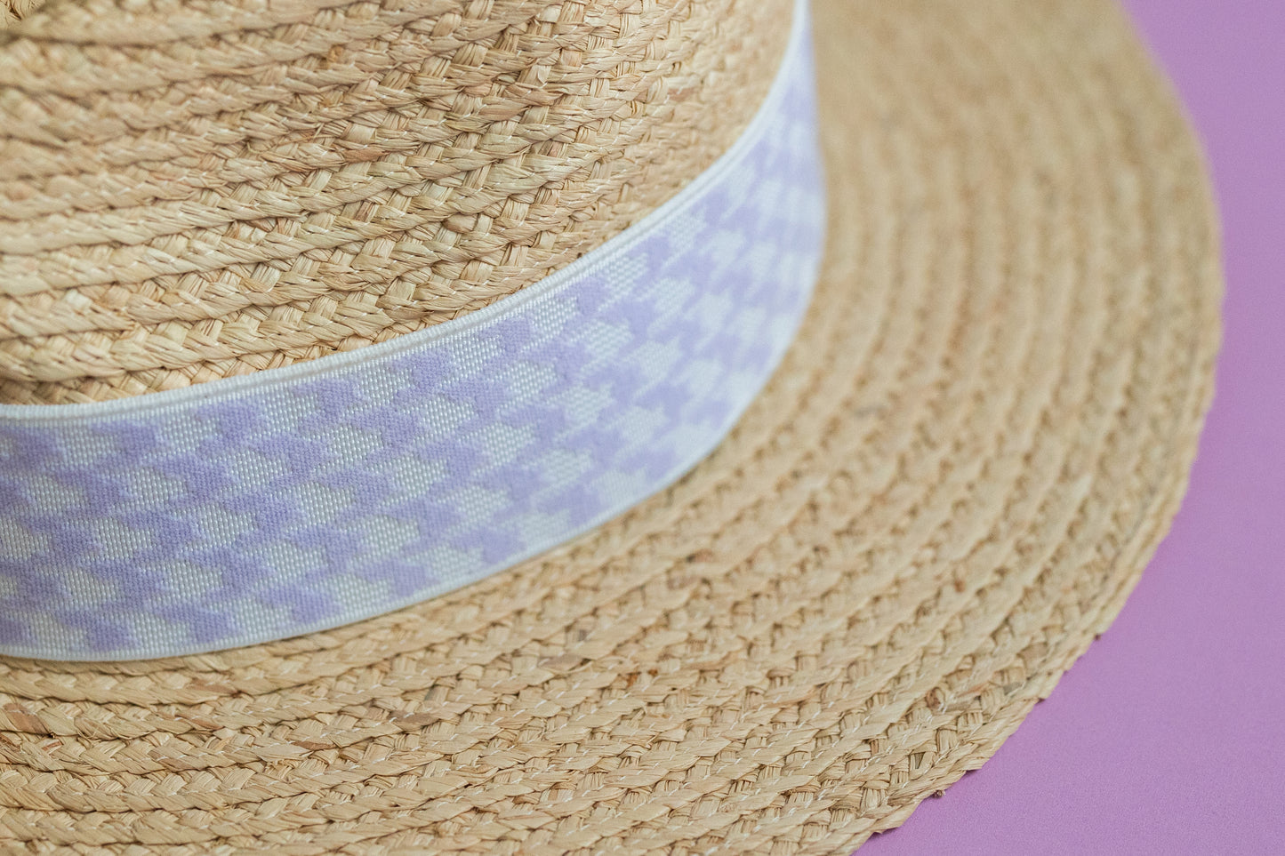 2” Lavender Houndstooth Hat Band