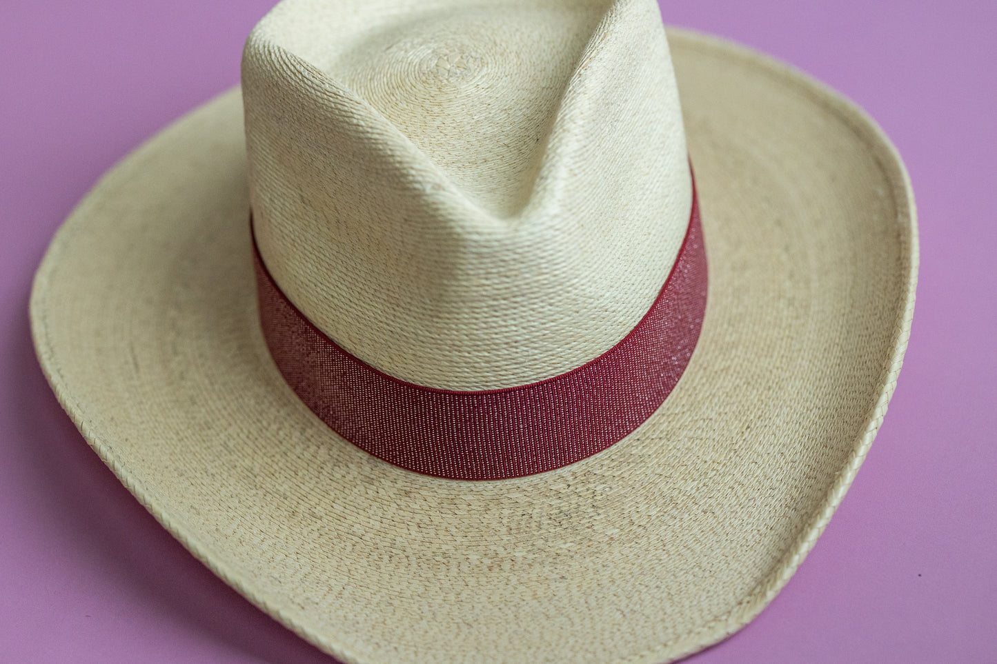 1.5” Maroon Dotted Shimmer Hat Band