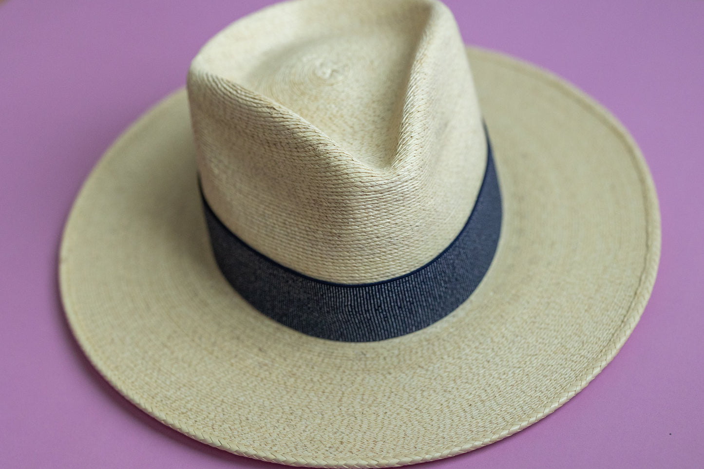 1.5” Navy Dotted Shimmer Hat Band