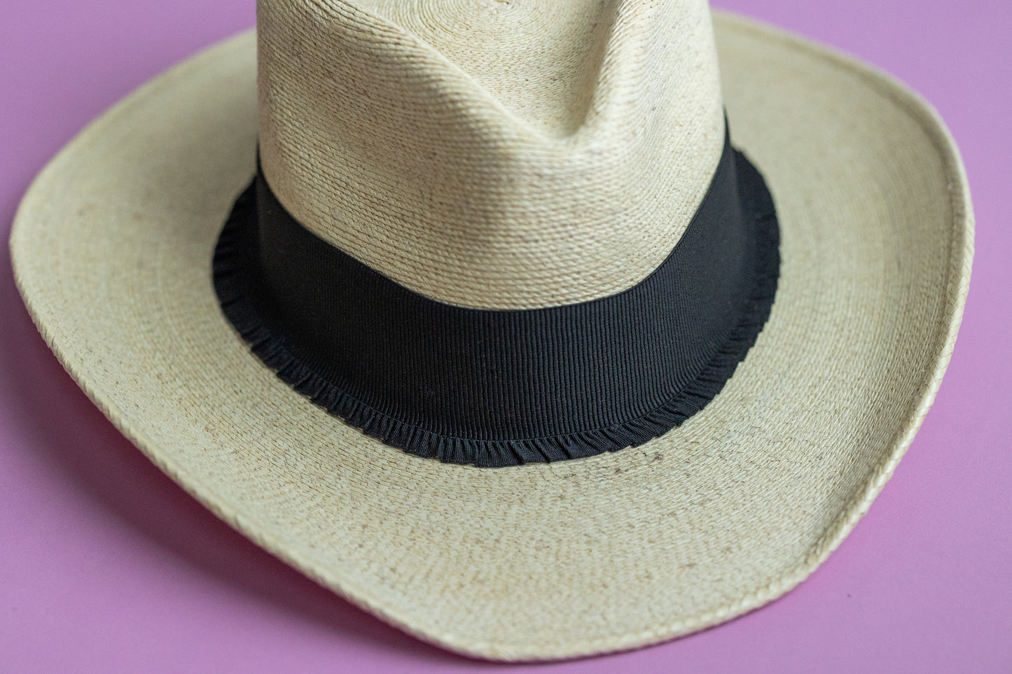 2” Black Ruffle Hat Band